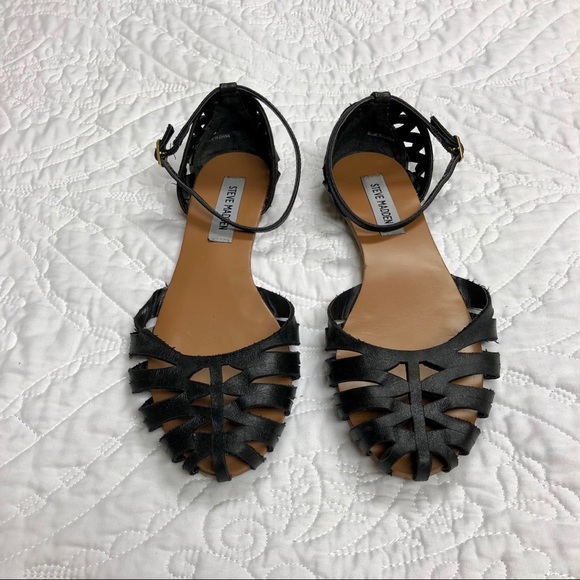 steve madden ankle strap flats